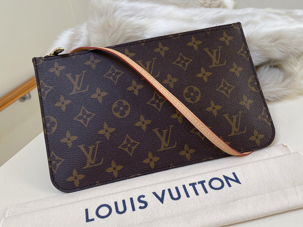 Louis Vuitton 2021 Monogram Beige Neverfull Pochette GM