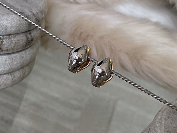 Louis Vuitton Bi-Tone Malletage Nanogram Reversible Earrings
