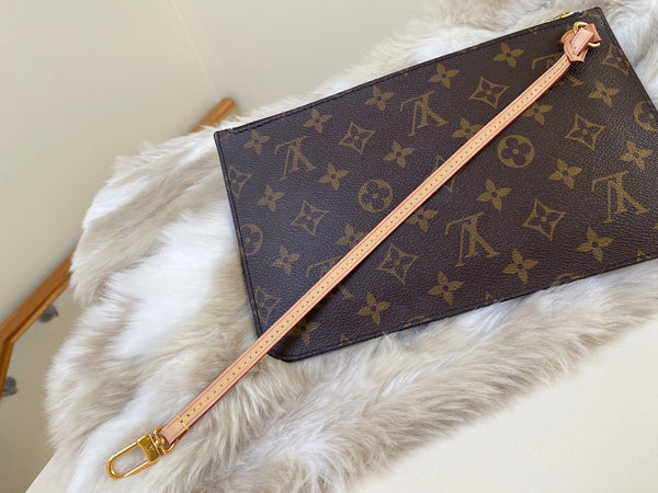 Louis Vuitton 2021 Monogram Beige Neverfull Pochette GM