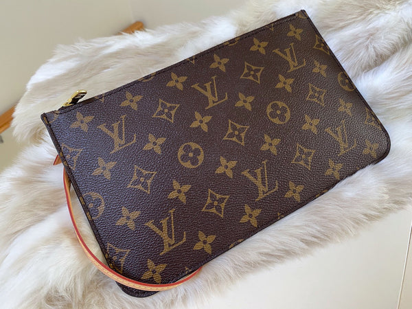 Louis Vuitton 2021 Monogram Beige Neverfull Pochette GM