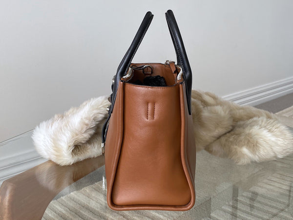 Prada Light Cognac Calfskin Studded Concept Bag