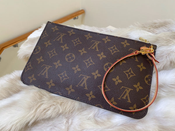 Louis Vuitton 2021 Monogram Beige Neverfull Pochette GM