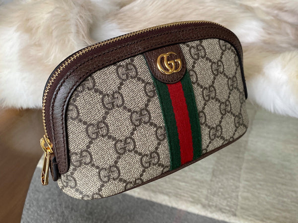 Gucci GG Supreme Ophidia Medium Cosmetic Case | New