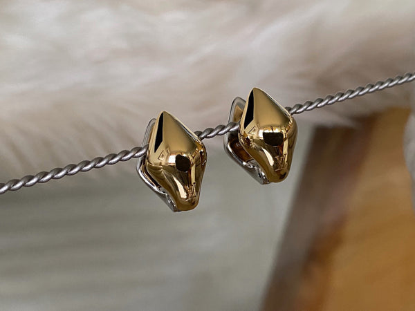 Louis Vuitton Bi-Tone Malletage Nanogram Reversible Earrings