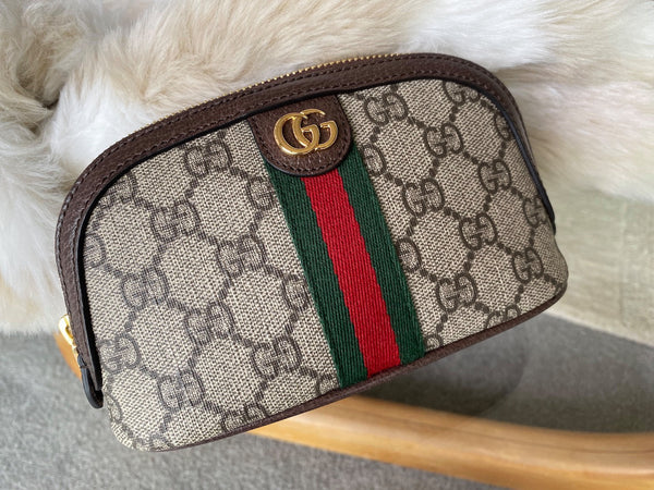 Gucci GG Supreme Ophidia Medium Cosmetic Case | New