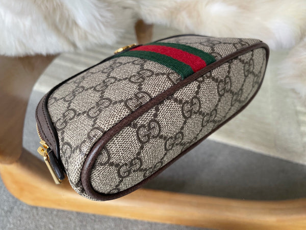 Gucci GG Supreme Ophidia Medium Cosmetic Case | New