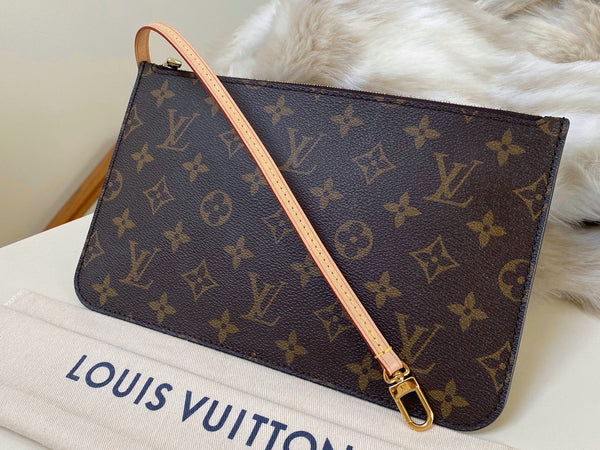 Louis Vuitton 2021 Monogram Beige Neverfull Pochette GM