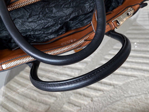 Prada Light Cognac Calfskin Studded Concept Bag