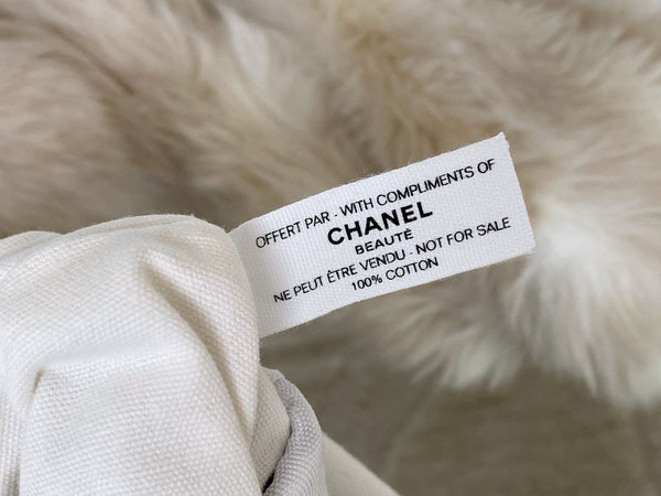Chanel Black Cotton Large Make-Up Toiletry Drawstring Bucket Pouch | BNIB
