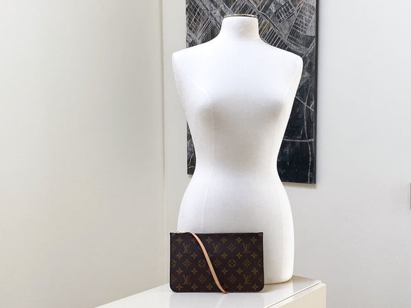 Louis Vuitton 2021 Monogram Beige Neverfull Pochette GM