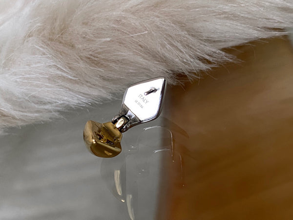 Louis Vuitton Bi-Tone Malletage Nanogram Reversible Earrings