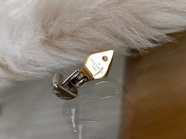 Louis Vuitton Bi-Tone Malletage Nanogram Reversible Earrings