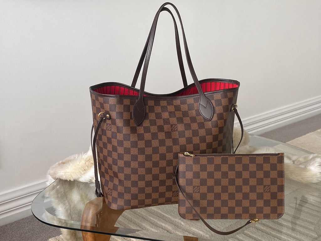 Louis Vuitton Damier Ebene Cerise Neverfull MM