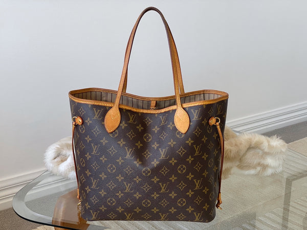 Louis Vuitton Monogram Beige Neverfull MM