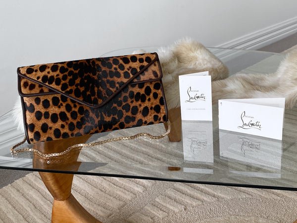 Christian Louboutin Cheetah Pony Hair Envelope Bag