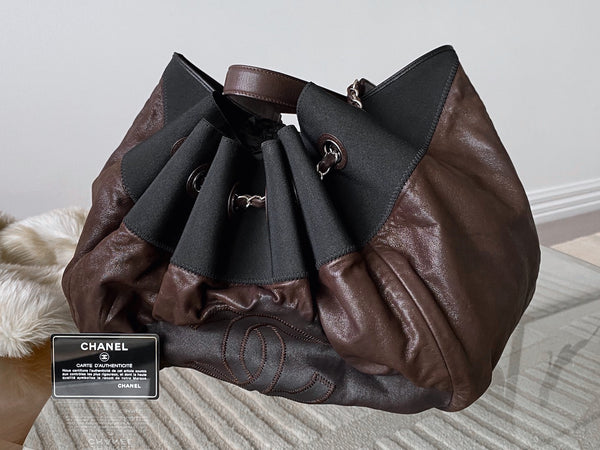 Chanel Iridescent Brown Coated Canvas Stretch Spirit Cabas