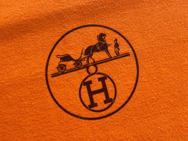 Hermès H Orange Cotton Dust Bag 44x42cm