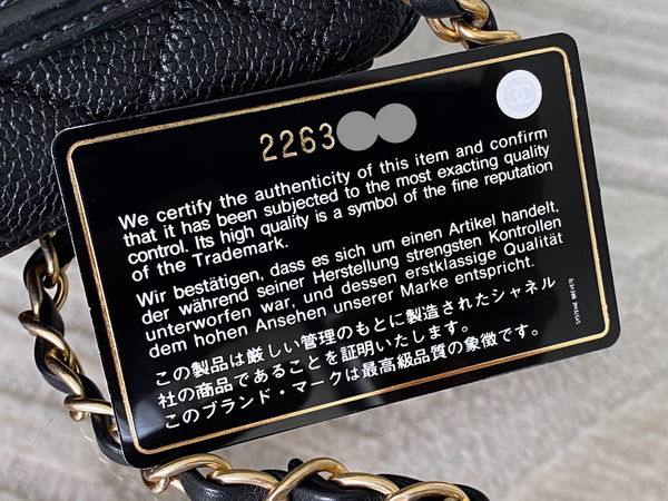 Chanel Black Caviar Medium CC Filigree Flap