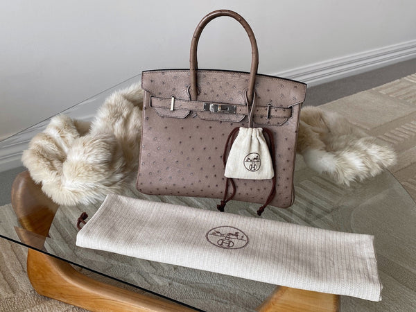 Hermès Mousse Ostrich Birkin 30 PHW