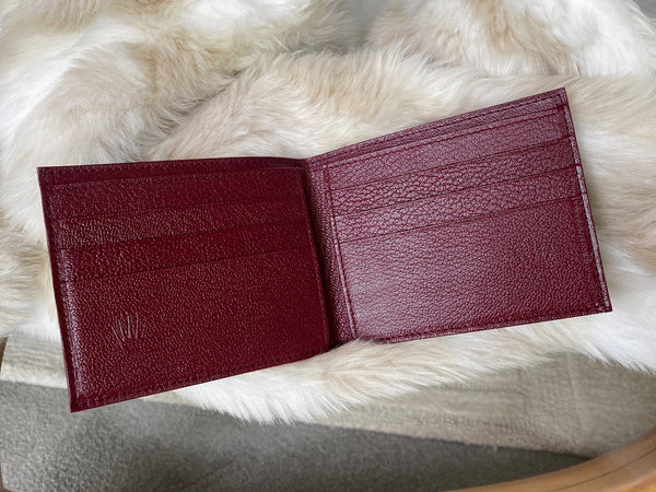 Rolex Maroon Leather Bifold Wallet | New