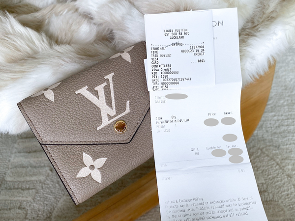 Louis Vuitton Tourterelle Crème Bicolour Monogram Empreinte Victorine Wallet | BNIB