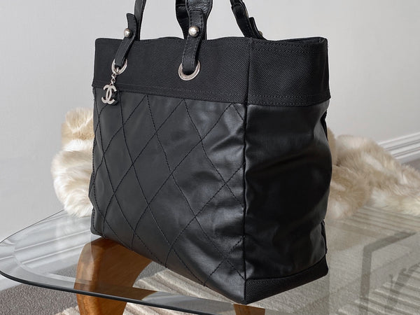 Chanel Black Paris-Biarritz Grand Shopping Tote