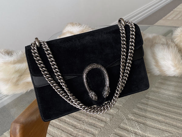 Gucci Black Suede Small Dionysus