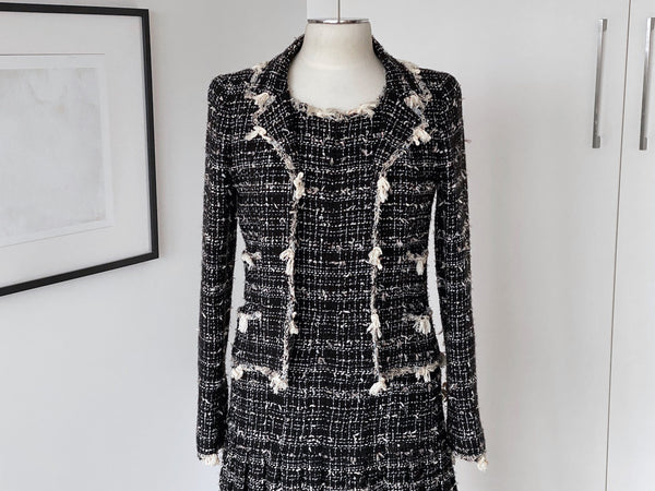 Chanel Cruise Runway Tweed Trompe L'Oeil Jacket Dress | Sz38FR