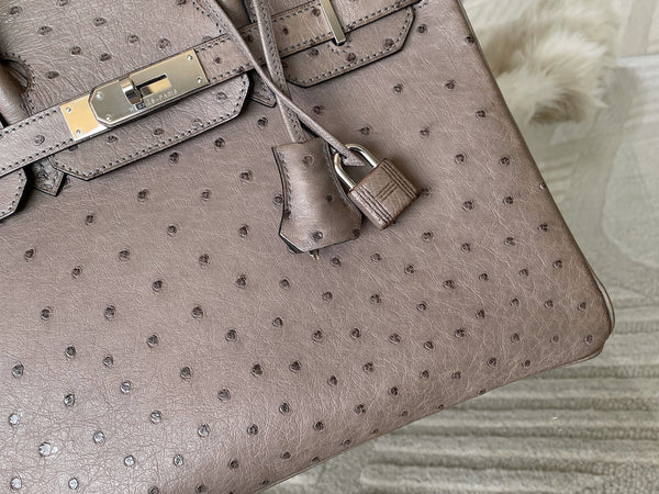 Hermès Mousse Ostrich Birkin 30 PHW