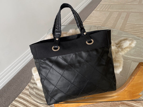 Chanel Black Paris-Biarritz Grand Shopping Tote