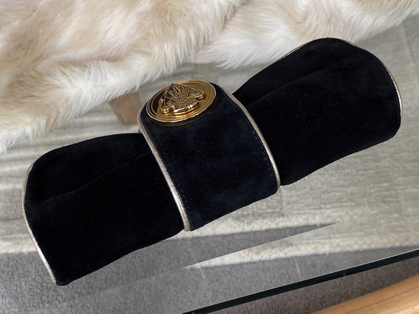 Gucci Black Suede Hysteria Clutch