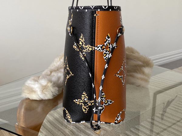 Louis Vuitton LE Monogram Giant Black Jungle Neverfull MM
