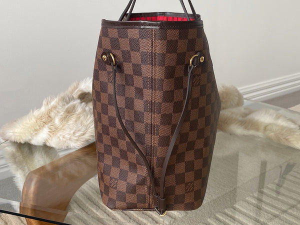 Louis Vuitton Damier Ebene Cerise Neverfull MM