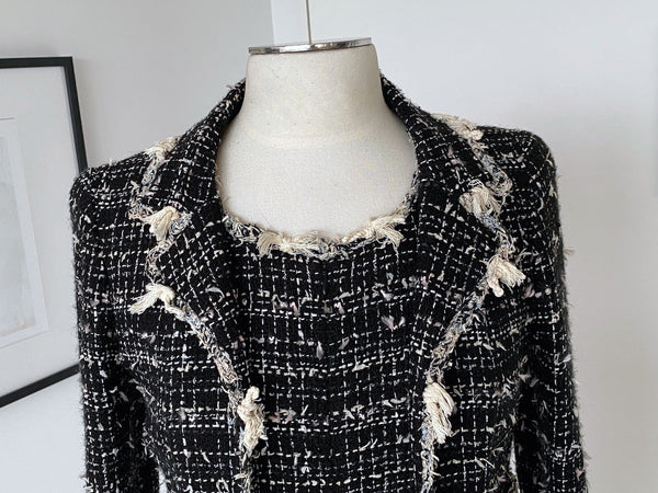 Chanel Cruise Runway Tweed Trompe L'Oeil Jacket Dress | Sz38FR