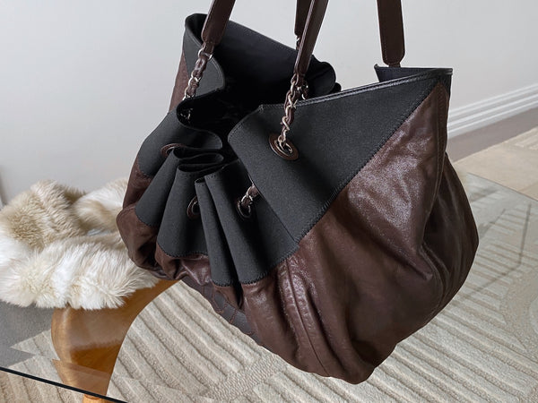 Chanel Iridescent Brown Coated Canvas Stretch Spirit Cabas