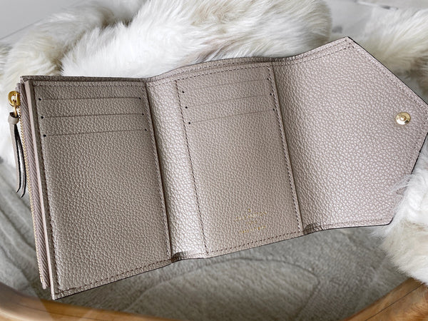 Louis Vuitton Tourterelle Crème Bicolour Monogram Empreinte Victorine Wallet | BNIB