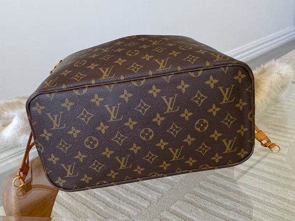 Louis Vuitton Monogram Beige Neverfull MM