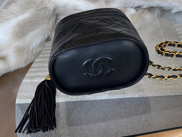 Chanel Black Lambskin Mini Vanity Case