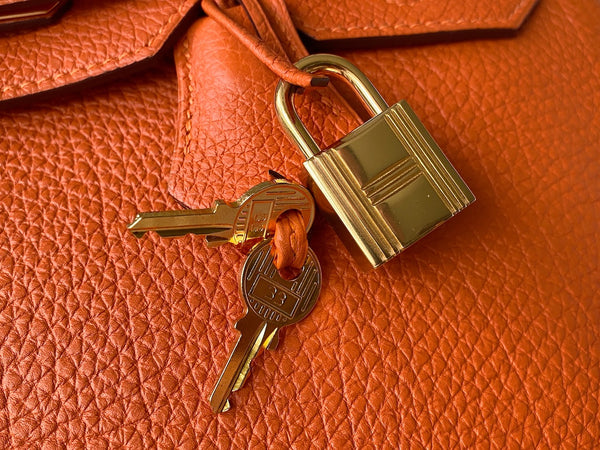 Hermès Orange H Togo Birkin 30 GHW