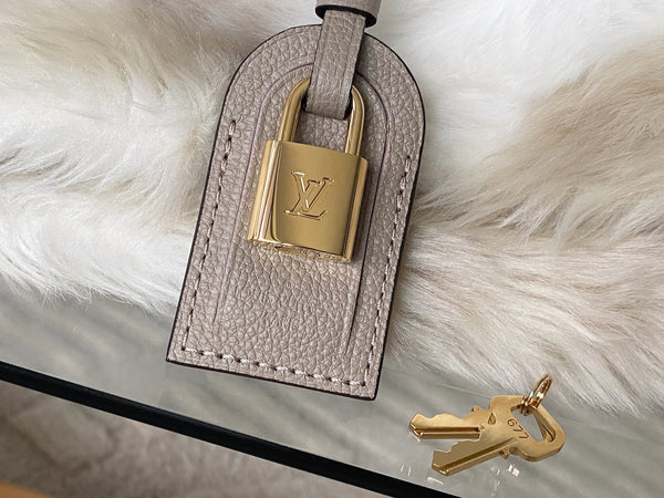 Louis Vuitton Tourterelle Crème Bicolour Monogram Empreinte Petit Palais | NEW