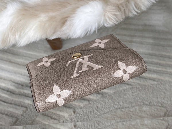 Louis Vuitton Tourterelle Crème Bicolour Monogram Empreinte Victorine Wallet | BNIB