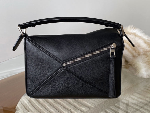 Loewe Black Grained Calfskin Small Classic Puzzle Bag