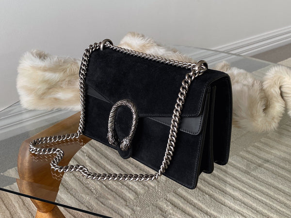 Gucci Black Suede Small Dionysus