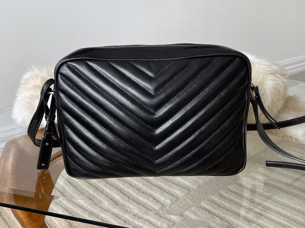 Saint Laurent Black Calfskin Lou Camera Bag