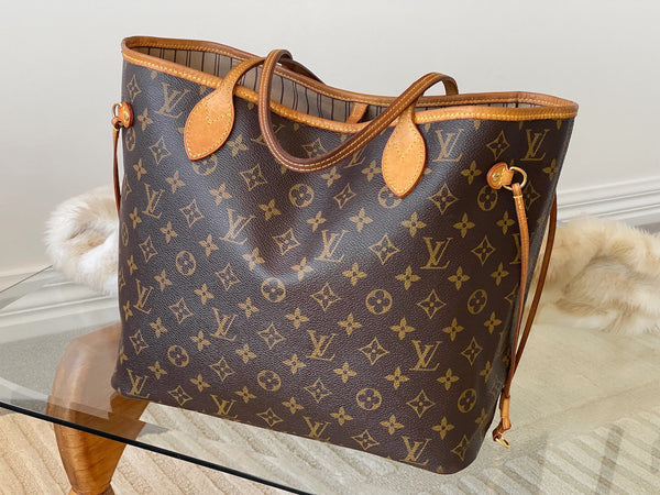 Louis Vuitton Monogram Beige Neverfull MM