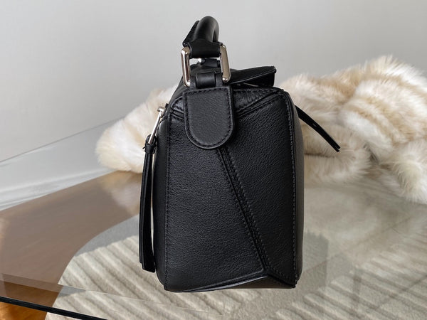 Loewe Black Grained Calfskin Small Classic Puzzle Bag