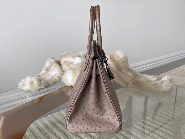 Hermès Mousse Ostrich Birkin 30 PHW