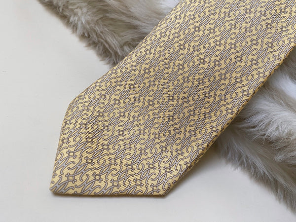 Hermès Maize 100% Silk H Tie