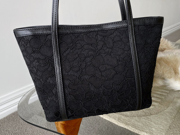 Dolce & Gabbana Black Embroidery Miss Escape Tote