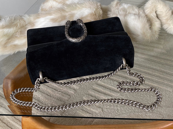Gucci Black Suede Small Dionysus